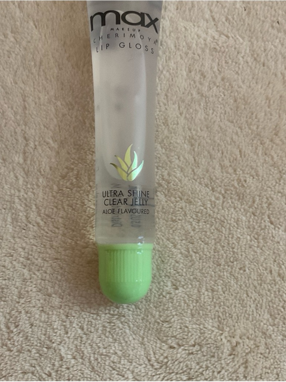 Ultra Shine Clear Jelly Lip Gloss — Clear with Light Green Cap